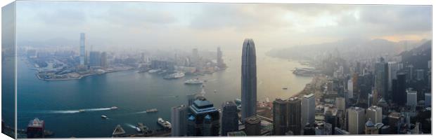 Hong Kong misty skyline Canvas Print by Sonny Ryse
