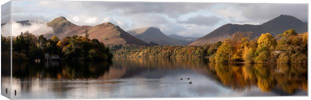 Derwentwater Keswick in Autumn the Lake District Canvas Print by Sonny Ryse