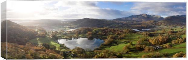 Loughrigg Tarn in autumn in the Lake District Canvas Print by Sonny Ryse