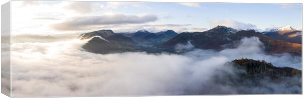 Mist over the Newlands Valley in the Lake District Canvas Print by Sonny Ryse