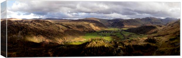 Borrowdale Aerial Lake District Canvas Print by Sonny Ryse