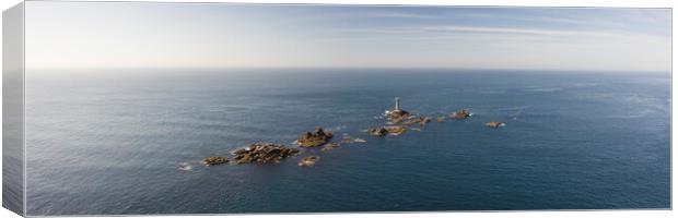 Land's End Cornwall Lighthouse Canvas Print by Sonny Ryse