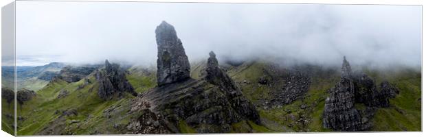 Old Man of Storr in the mist Isle of Skye Scotland 2 Canvas Print by Sonny Ryse