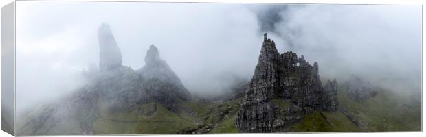 Old Man of Storr in the mist Isle of Skye Scotland 3 Canvas Print by Sonny Ryse