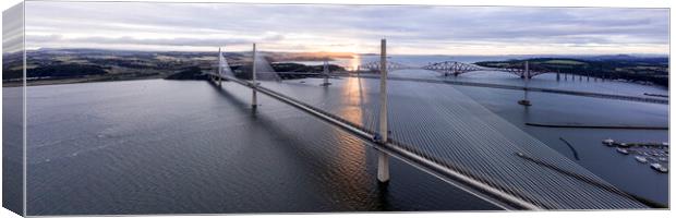 Queensferry Crossings Forth River Scotland Canvas Print by Sonny Ryse