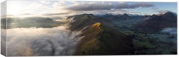 Cat Bells on a misty winter morning Lake District Canvas Print by Sonny Ryse