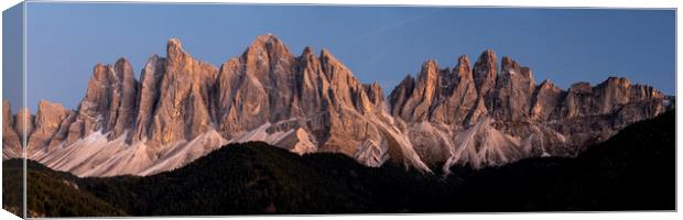 Italian Dolomite Mountains Canvas Print by Sonny Ryse