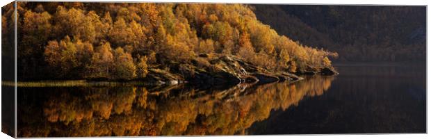 Norwegian Lake in Autumn Canvas Print by Sonny Ryse