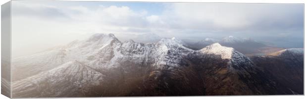 Bla Bheinn Mountain Aerial The Cuillins Isle of Sky Scotland Canvas Print by Sonny Ryse