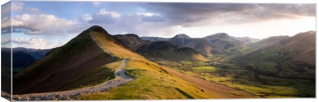 Catbells Hiking trail in the Lake District England Canvas Print by Sonny Ryse