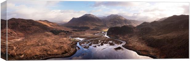 Loch Long Aerial Scottish highlands 2 Canvas Print by Sonny Ryse