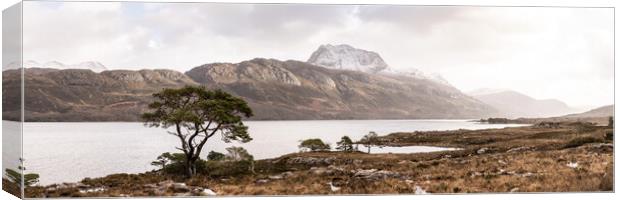 Loch Maree Slioch mountain Wester Ross Highlands scotland Canvas Print by Sonny Ryse