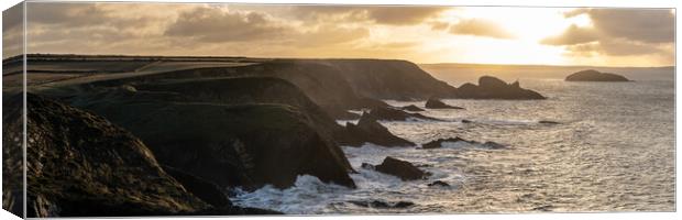 Solva Cliffs Sunrise Pembrokeshire Coast Wales Canvas Print by Sonny Ryse