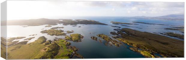 Benbecula Island Uist Lochs aerial Outer Hebrides Canvas Print by Sonny Ryse
