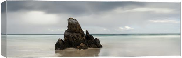 Garry beach Sea Stack North Tolsta Isle of Lewis Outer Hebrides Canvas Print by Sonny Ryse