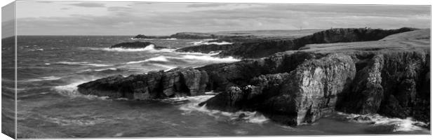 Isle of Lewis Outer Hebrides Black and white coast Canvas Print by Sonny Ryse