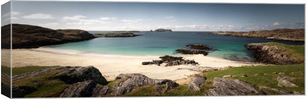 Bosta beach bostadh Great Bernera Island Outer Hebrides Scotland Canvas Print by Sonny Ryse