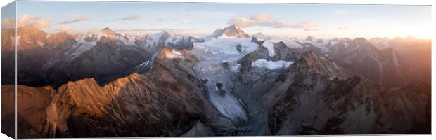 Moiry Glacier sunset Pennine Alps Swiss Alps Canvas Print by Sonny Ryse
