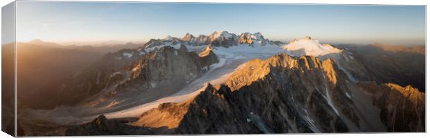 Orny Glacier Plateau de Trient Icefield Mont Blanc Massif Champe Canvas Print by Sonny Ryse