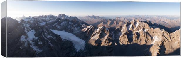 Glacier Blanc Parc national des Écrins Aerial Alps France Canvas Print by Sonny Ryse