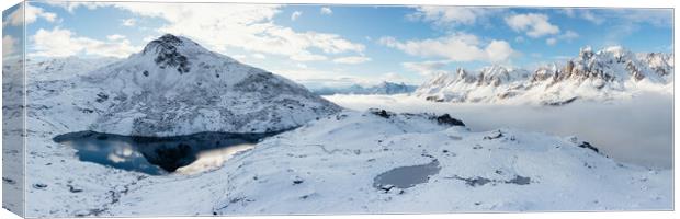 Vallée de la Clarée in winter snow Massif des Cerces Alps France Canvas Print by Sonny Ryse