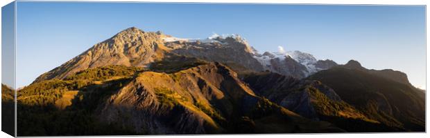 La Grave La Meije Mountain Aerial Massif des Écrins Alps Franc Canvas Print by Sonny Ryse