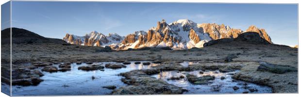 Massif des Cerces Frozen Ponds Vallée de la Clarée Alps Fran Canvas Print by Sonny Ryse