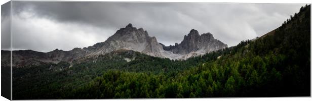 Vallée de la Clarée Massif des Cerces French Alps panormic a Canvas Print by Sonny Ryse
