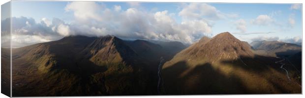 Glen Etive Aerial Scotland Canvas Print by Sonny Ryse