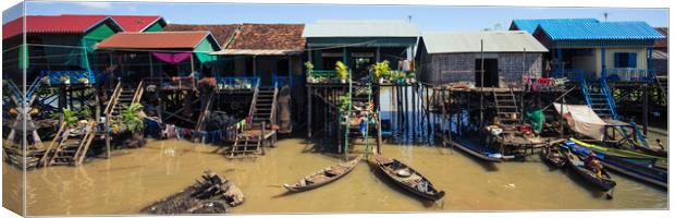 Tonlesap lake cambodia floating village kampong khleang 4 Canvas Print by Sonny Ryse