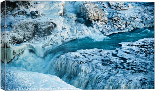 Frozen Waterfall Canvas Print by Wall Art by Craig Cusins