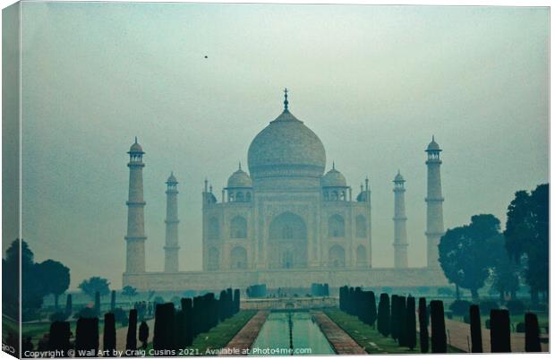 Taj Mahal Ethereal Light Canvas Print by Wall Art by Craig Cusins