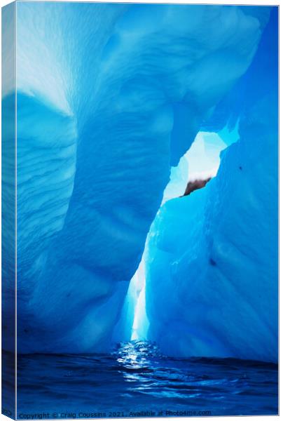Iceberg, Antarctica  Canvas Print by Wall Art by Craig Cusins