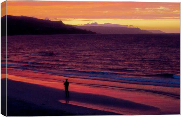 Silhouette in the Sand Canvas Print by Matthew McGoldrick