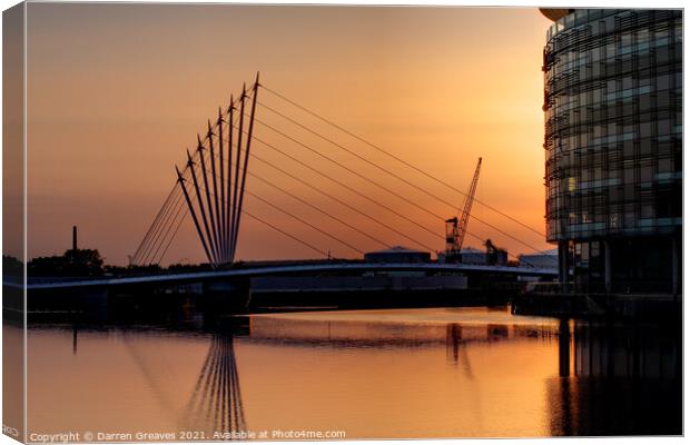 Quays Canvas Print by Darren Greaves