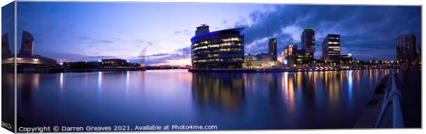Media City Panorama Canvas Print by Darren Greaves