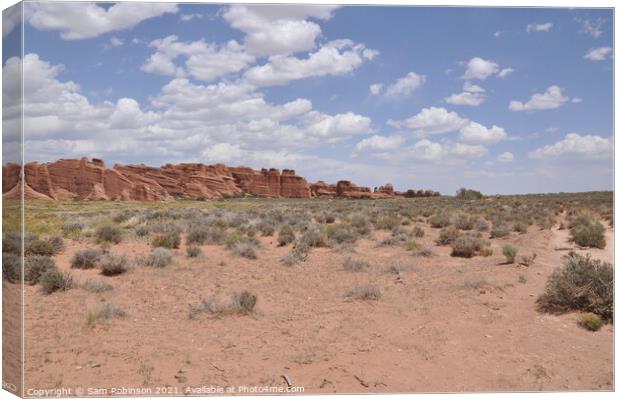 Desert Landscape Arches National Park Canvas Print by Sam Robinson