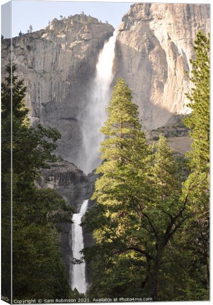 Yosemite Falls Upper and Lower Canvas Print by Sam Robinson