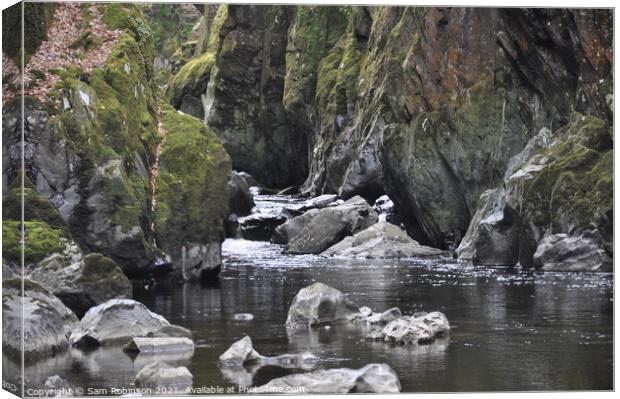 Hidden Rocky Glen Canvas Print by Sam Robinson