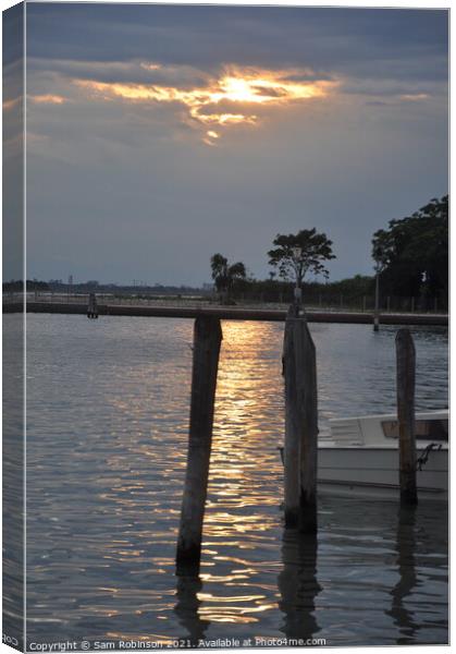 Venetian Sunset Canvas Print by Sam Robinson