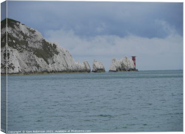 The Needles, Isle of Wight Canvas Print by Sam Robinson