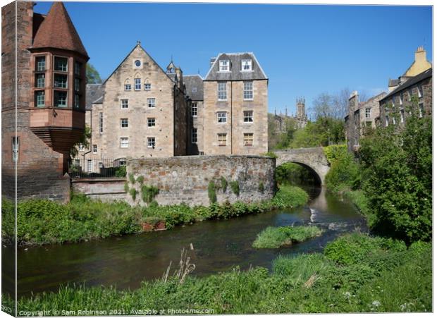 Water of Leith, Edinburgh Canvas Print by Sam Robinson