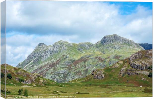 The Langdale Pikes Canvas Print by Glen Wakefield