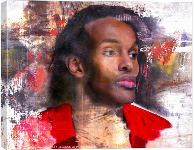 Portrait of a Black Man Canvas Print by Jeffrey Burgess