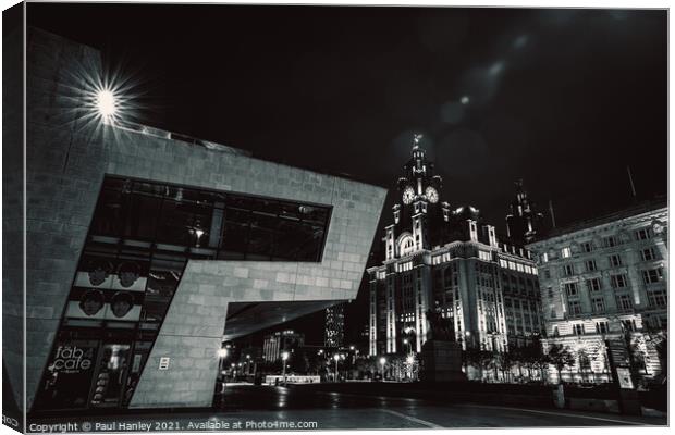 The Mersey Ferries building on the Liverpool waterfront Canvas Print by Paul Hanley