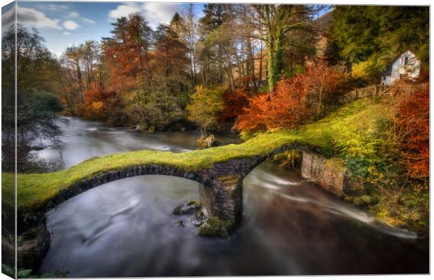 Pont Minllyn, Wales Canvas Print by Alan Le Bon