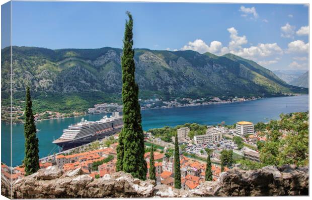 View over Kotor Canvas Print by Michael Crossland