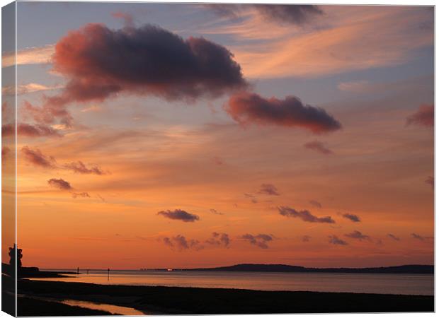 Estuary Sunset  Canvas Print by Richard Penlington