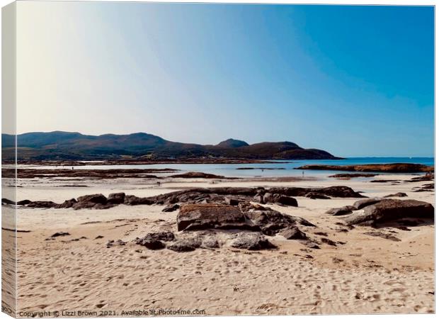 A Sunny September Day at Sanna Bay Canvas Print by Lizzi Brown