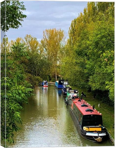 Canal Boats Canvas Print by Andy Buckingham